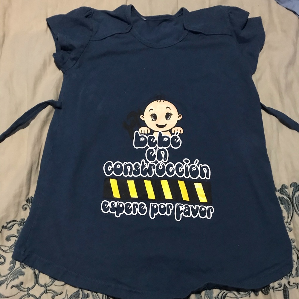 Under construction maternity shirt